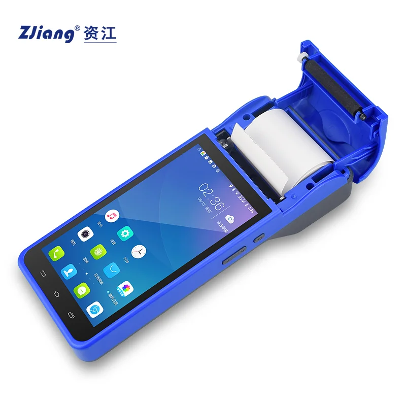 Quality product ZJ-6000 3G/4G/5G Android mini POS terminal with printer  5.5 inch handheld POS terminal for sale
