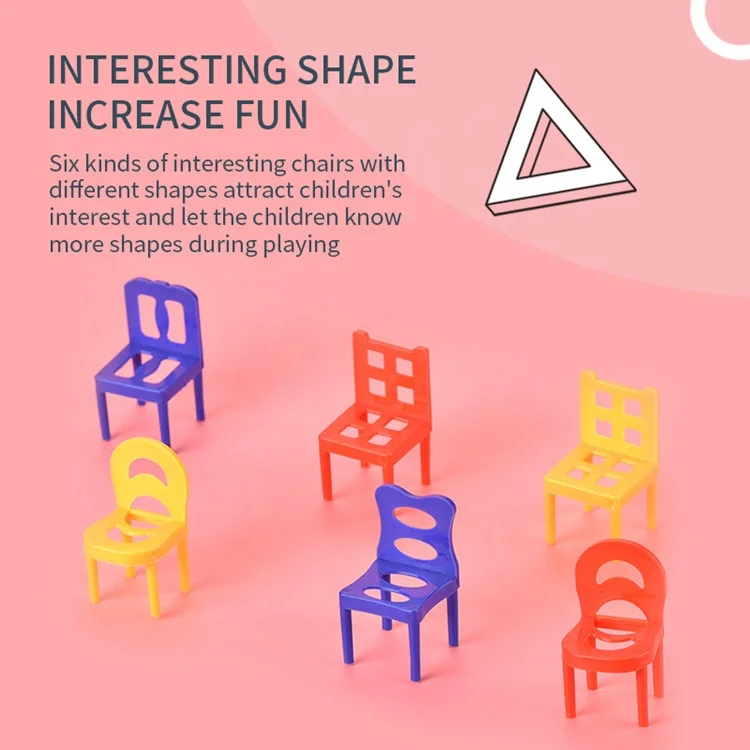 brain battle plastic educational interactive balance stacking chairs game