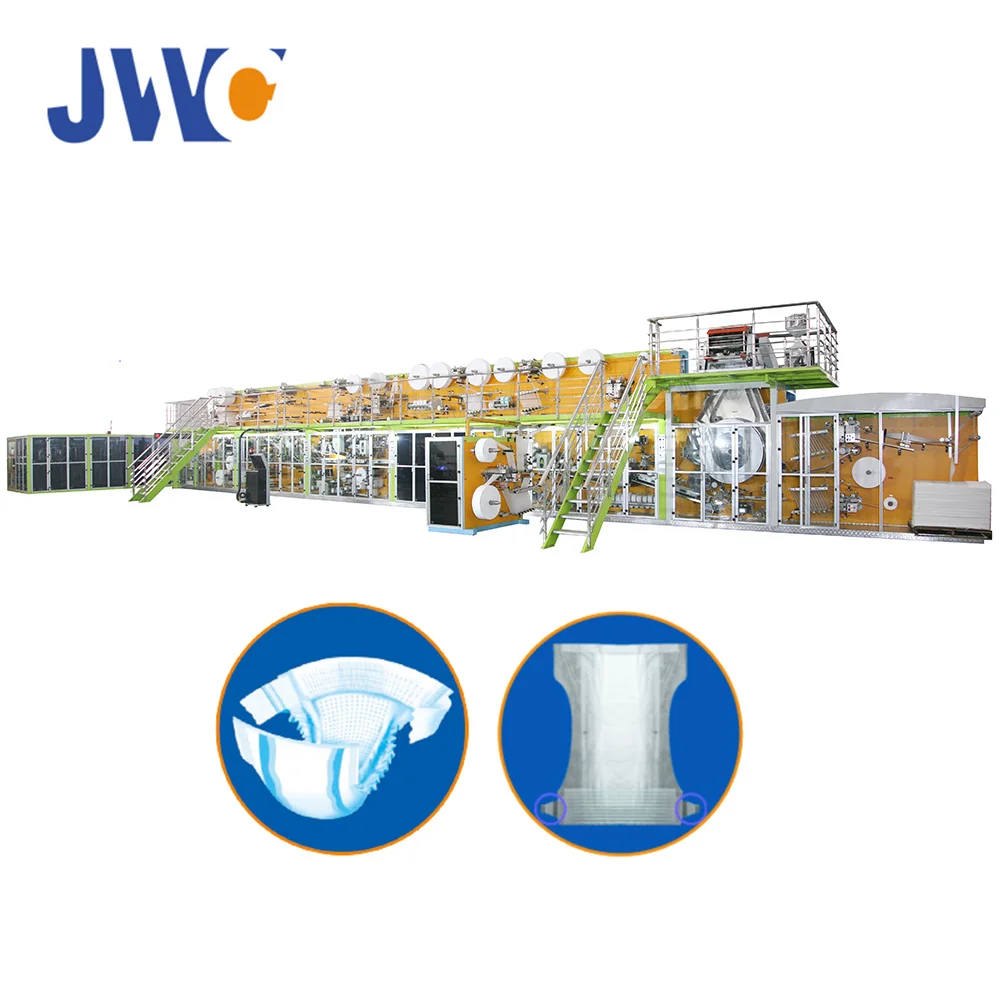 2022 low price fully automatic baby diaper making machine diaper production line