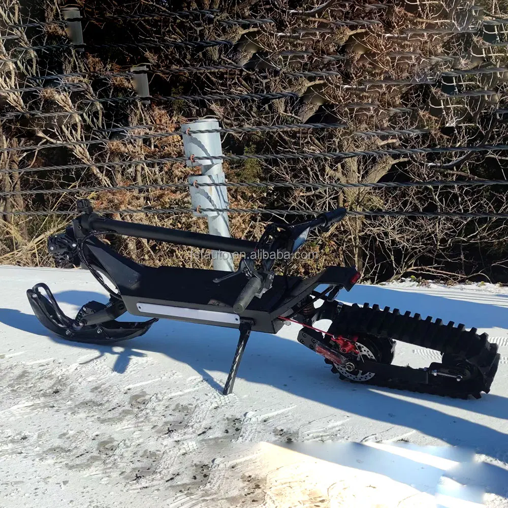 New Design Aluminum 48V 60V 2000W Innovative Dual Motor vehicle foldable sled track adults snowmobile electric snow scooter