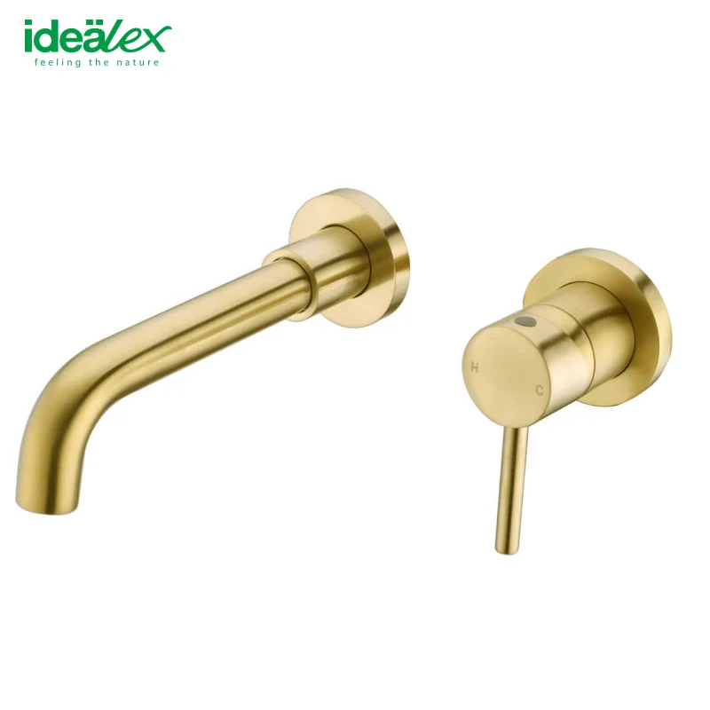 Ares Idealex Wall Mount Antique Cheap Price Basin Tap Faucet Single Faucet black Basin Mixer Faucet for Bathroom Hotel Villa