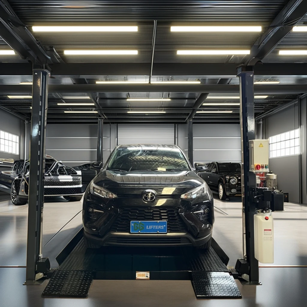 Hydraulic Drive 2700kg Automatic Lifting System Four-Post Vertical Car Parking Lift for Car Storage and Parking Lot Use