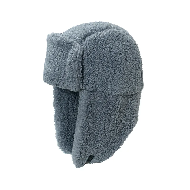HZM-23308 Factory Custom Lamb Wool Cute Plush Sweet Winter Ear Protection Earflap Hat