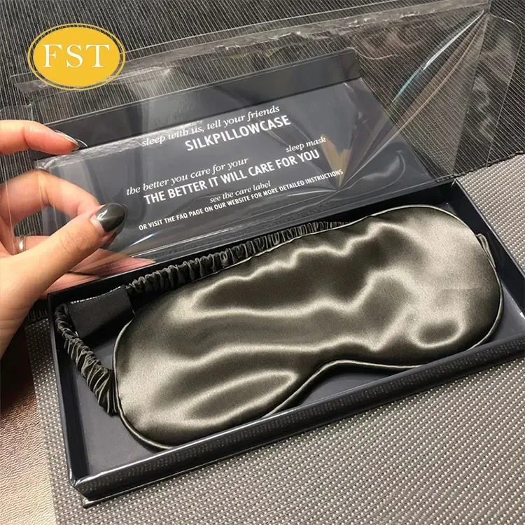 Custom Box Logo Private Label Silk Eye Mask Silk Blindfold 100% Mulberry Silk Eyemask For Sleeping
