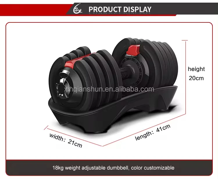 Gym Fitness Equipment 40 kg Adjustable Dumbbell Sets Strength Training Free Weight Adjustable Dumbbells 40kg