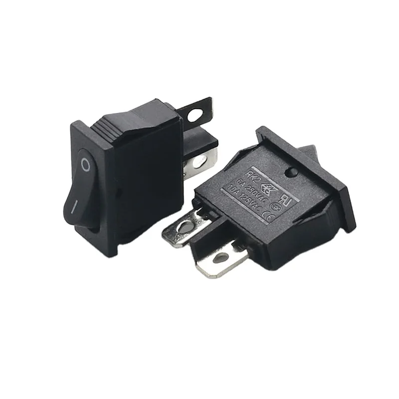 China Factory 3pinON ON Single Pole 6A 250VAC 10A 125VAC Mini Rocker Switch KCD1-1-102