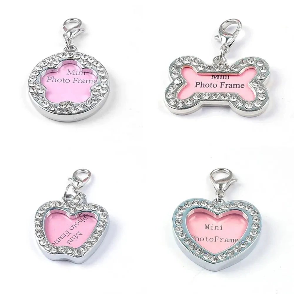 Multiple Shapes DIY Handwritten Dog Tag Cat Tag Cat and Dog Pet ID Tag Pendant Pet Accessories Paw Flash Pendant