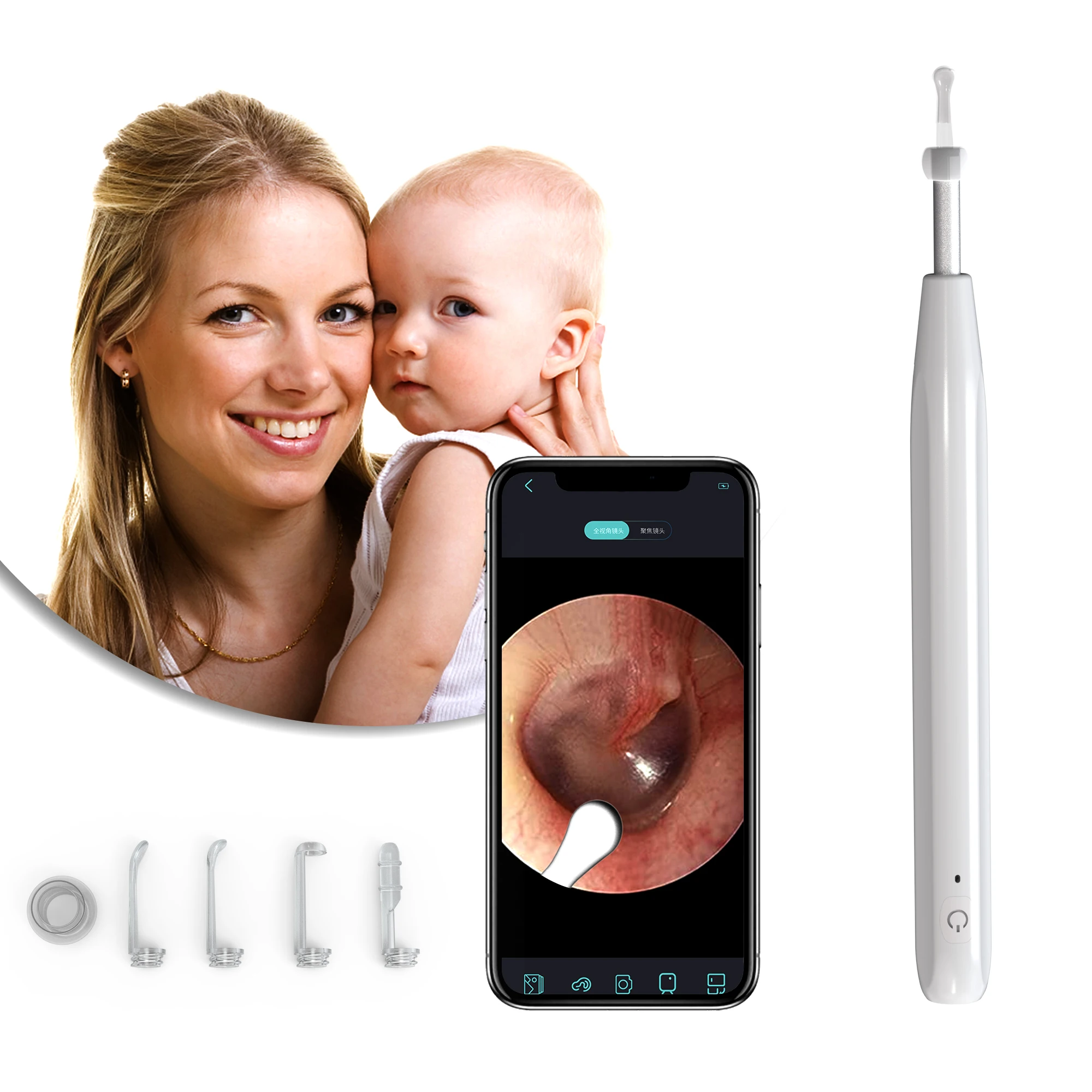 1080P HD Ear Wax Removal Tool Kit with 6 LED Wireless Ear Endoscope Camera Cleaner kit for Android ISO Phones