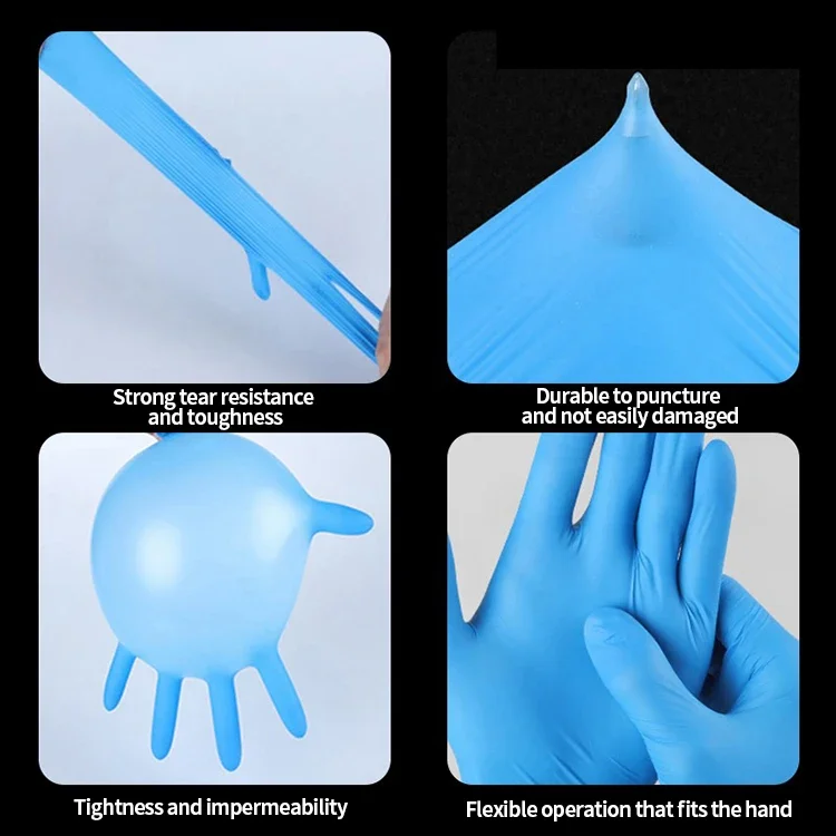 SANWEI 100/50/20PCS Purple Disposable Gloves Disposable nitrile/Vinyl Latex Examination Medical Gloves