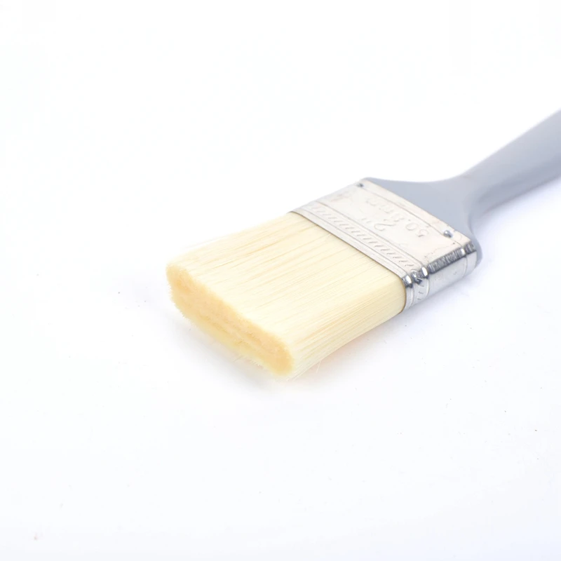 white hair gray plastic handle paint brush from China  Paint Brush for  Traditional House Painting