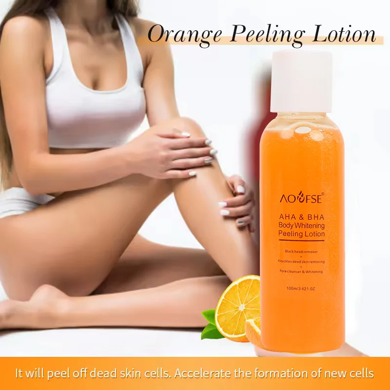 private label body knuckles remover dead extra strong skin whitening exfoliating orange yellow peeling oil