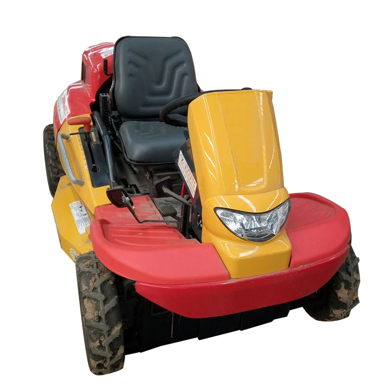 Ride on manual lawn mower