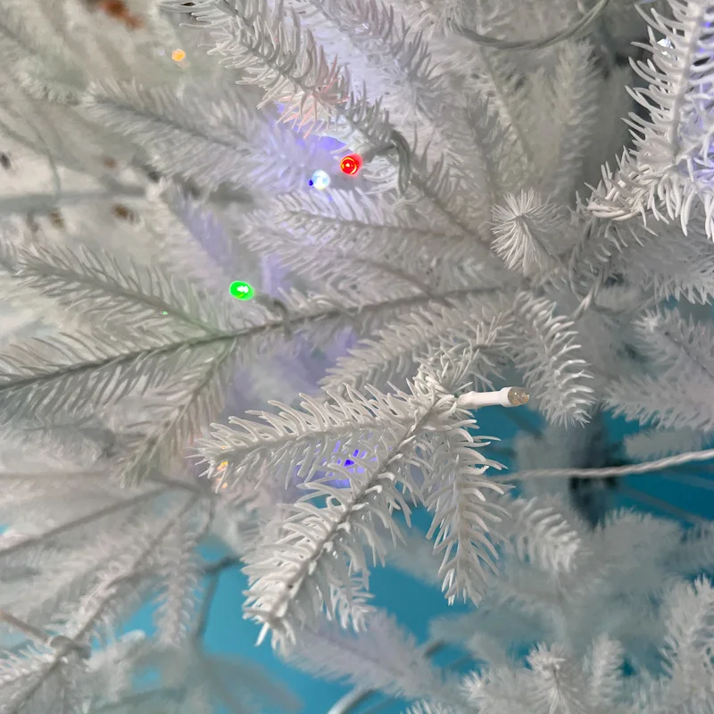 5ft 6ft 7ft Full Fat White Premium Realistic White Pe Hinged Unlit Artificial Christmas Tree