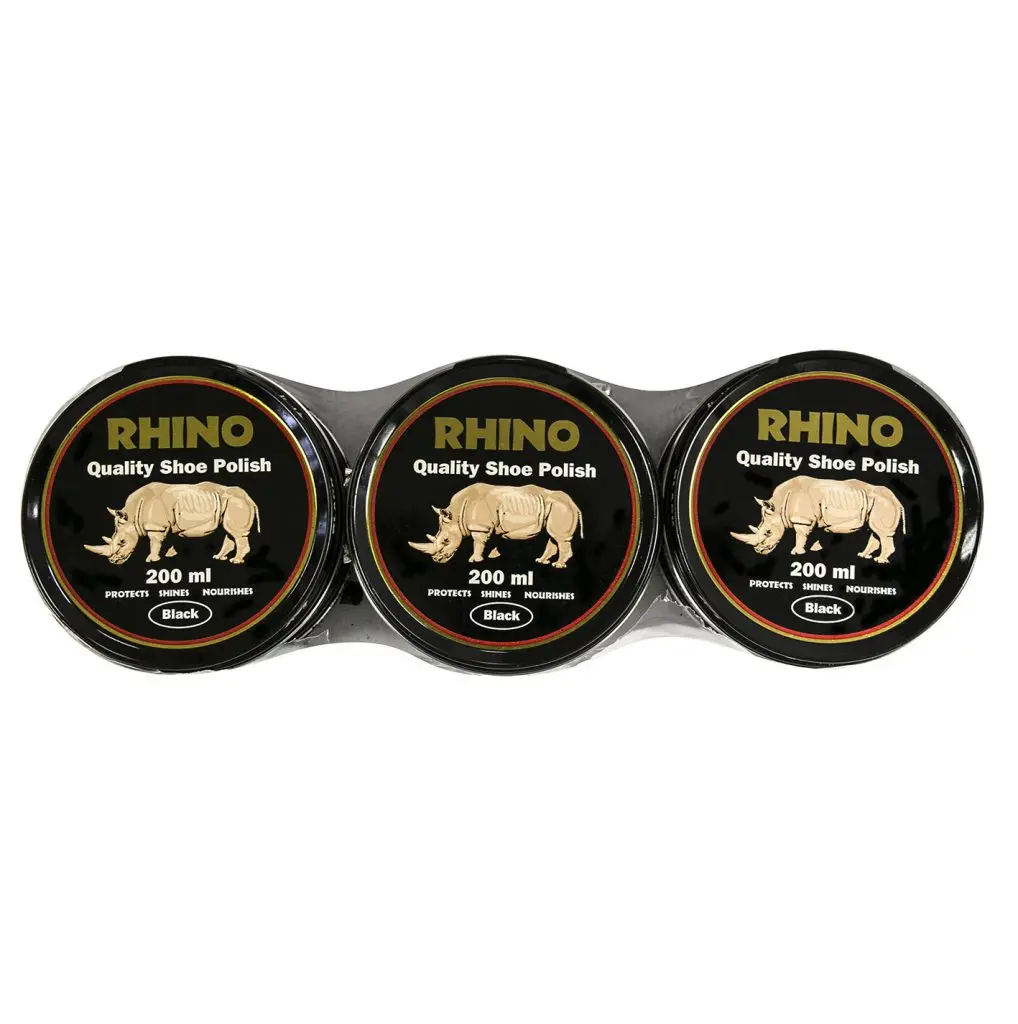Rhino quality shoe polish 50ml Black color shoes and leather shinning hot sale shoe polish  OEM/ODM  FACTORY MADE