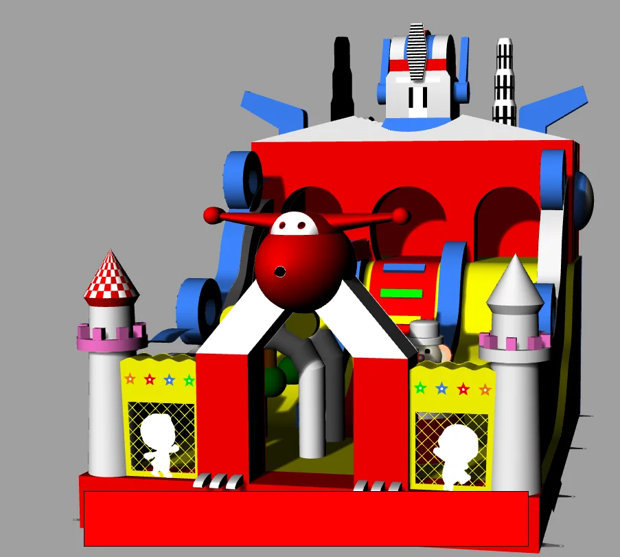 Trampoline Castle With Slide Super Wings Family Bouncing Tent Kids Party Bouncing Inflatable Castle