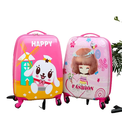 Factory Custom Printed ABS PC Hard Luggage Valise Customized Logo  Trolley Suitcases Traveling Bag