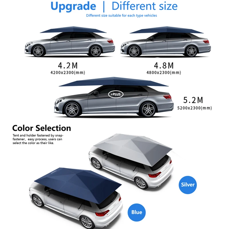 FEAMONT New design Anti-UV Semi-automatic folding sun shade covering roof car cover car umbrella
