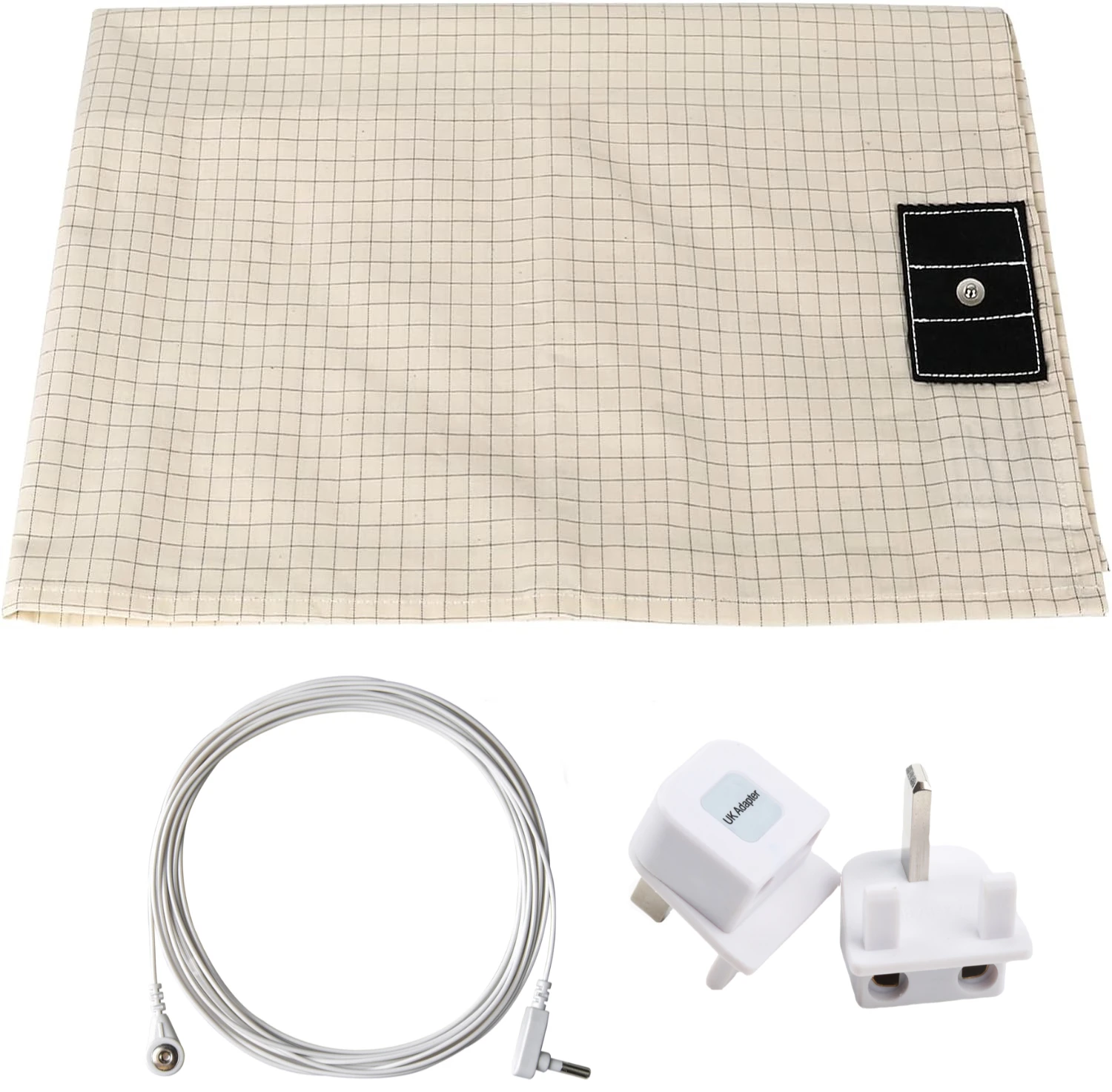 Factory Custom earthing grounding bed sheet 10% silver fiber conductive bed earthing sheets with 15 FT grounding cord emf earth