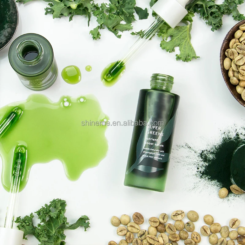 Hot Selling Oem Natural Green Boots Face Serum Plant-Based Broccoli Kale and Avocado Skin Care Lightening