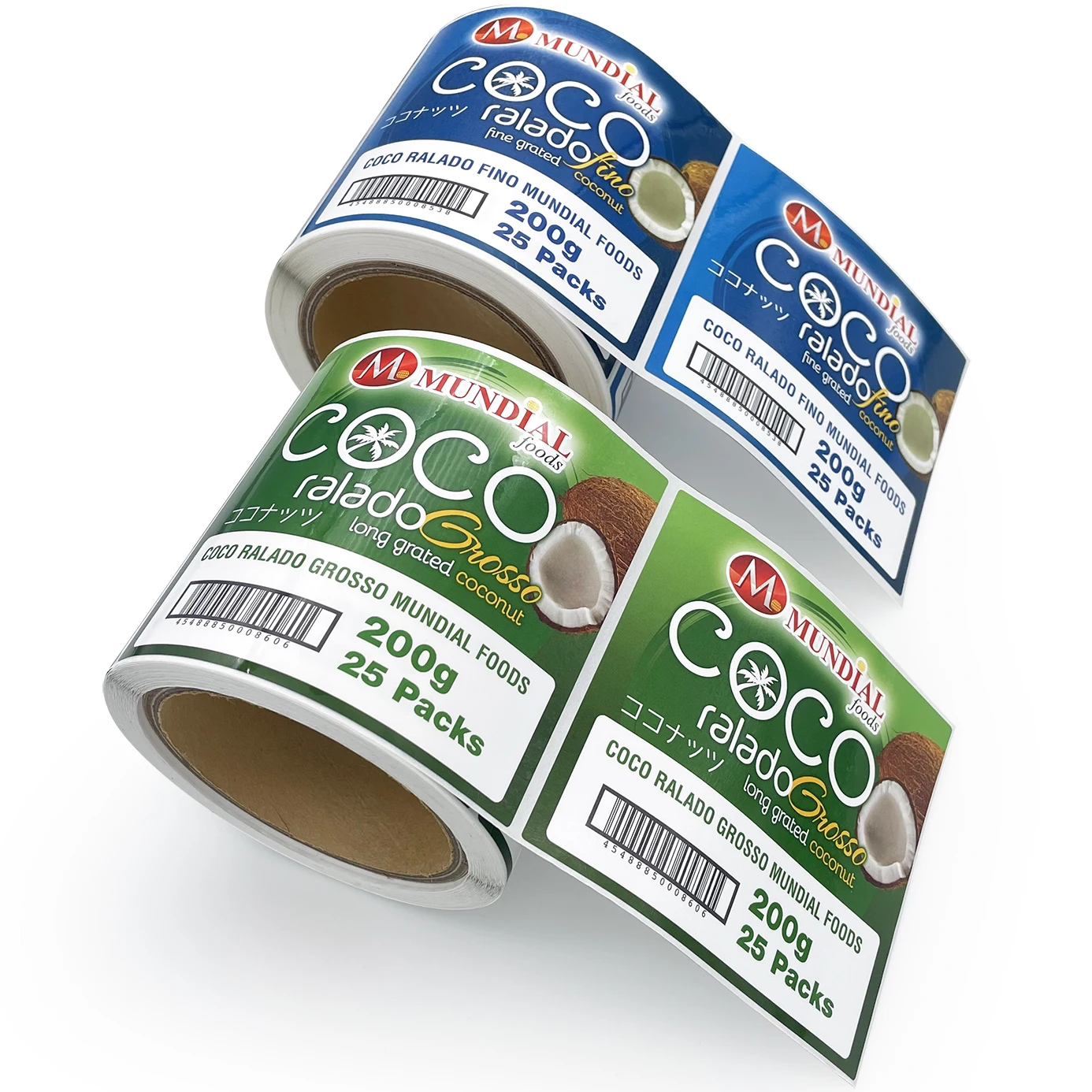 Printing Pantone Colourful Gloss Gold Foil Stamping Vinyl Healthy Food Label Sticker