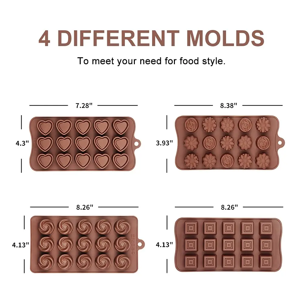 DUMO Hot selling Christmas Multi Shape Cake Candy Mould for Home Making Handmade Silicone Chocolate Molds
