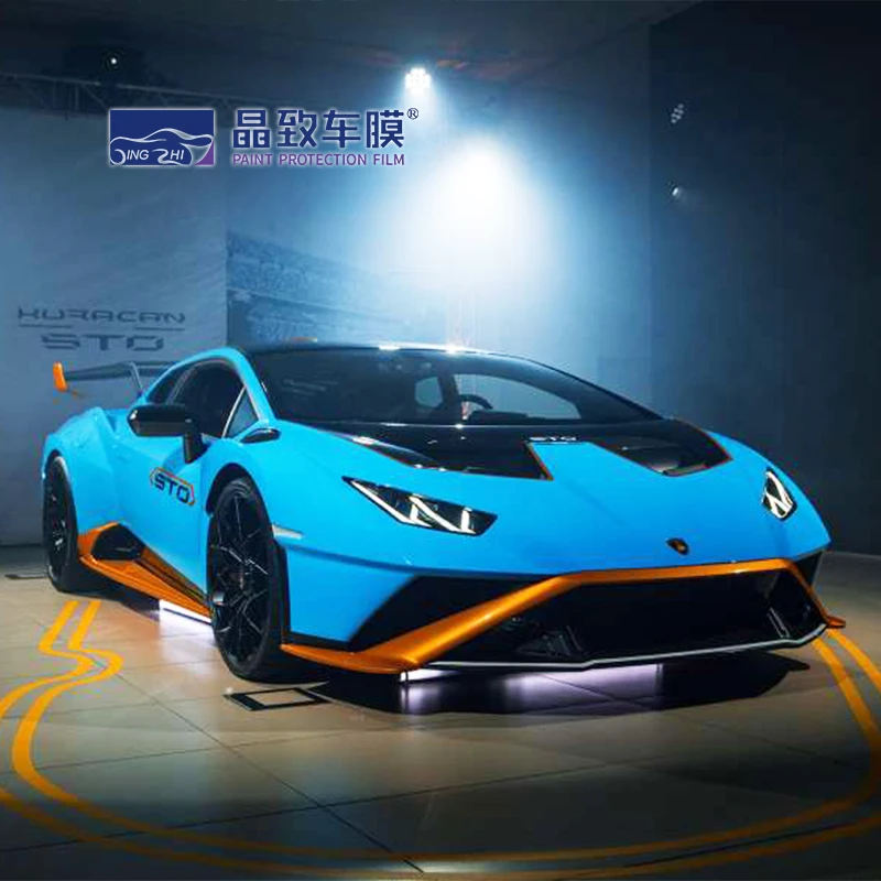 Лидер продаж Виниловая наклейка для кузова автомобиля без пузырьков воздуха синего цвета