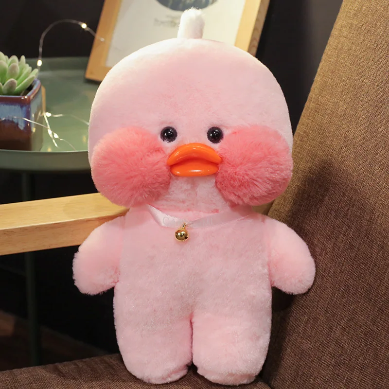12 Inches Stuffed Duck Doll Stuffed Animal Popular Toy for Girl Yellow Pink White Plush Duck Toy in Clothes lalafanfan