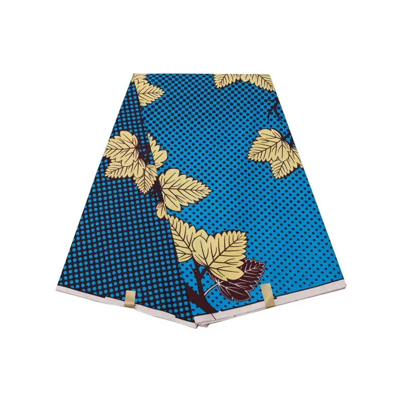 High quality African wax block print fabric for wonderful one piece dress