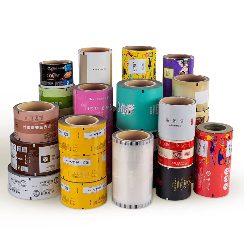 Printing food grade laminating plastic nylon film coffee packing film plastic packaging bag automatic sachet packaging roll film