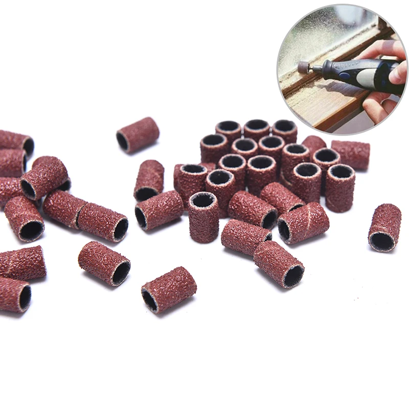 Abrasive Tools Sanding Bands Set 102pcs/lot 1/4 Inch Sanding Drum Set With Sanding Mandrels For Dremel Rotary Tool