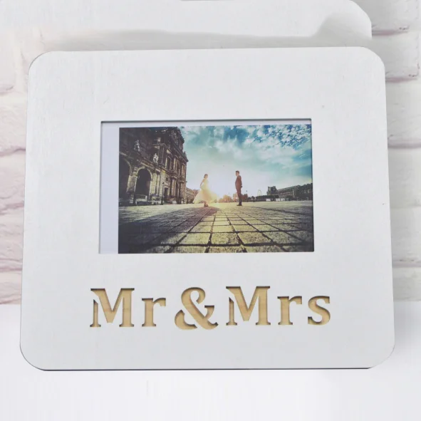  Фабричный поставщик Mr Mrs деревянная фоторамка чувства фото подарок для свадебной
