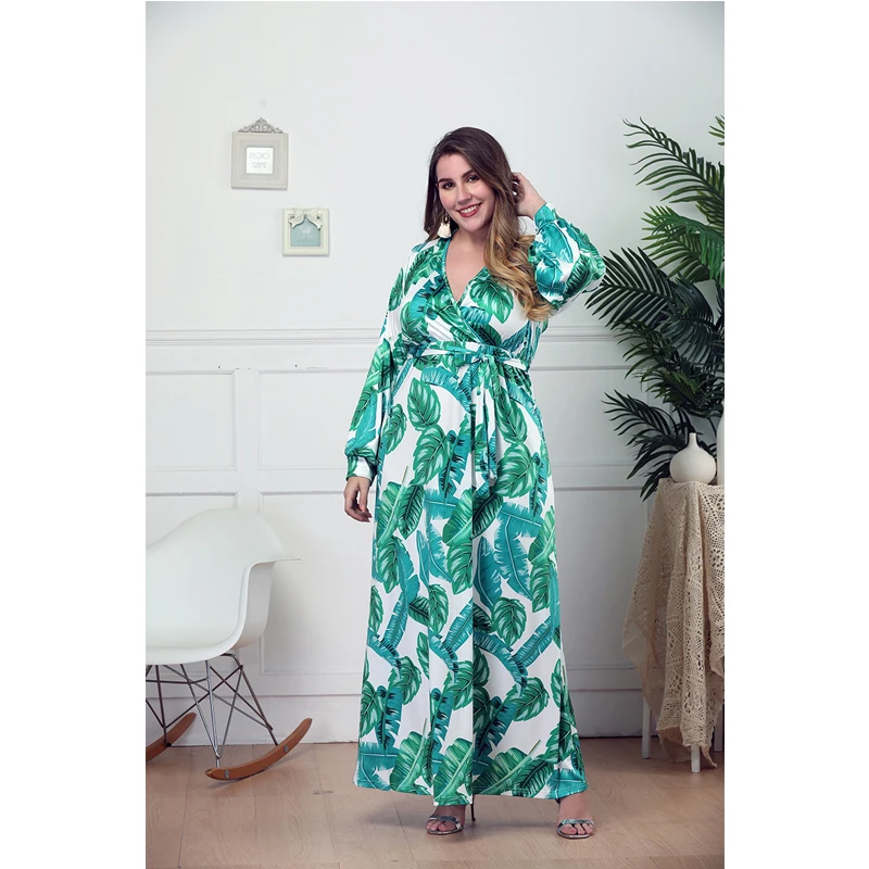 
2019 plus-size factory directly sale fashion skirt for girl chiffon Long Sleeve maxi dress bohemia dress 