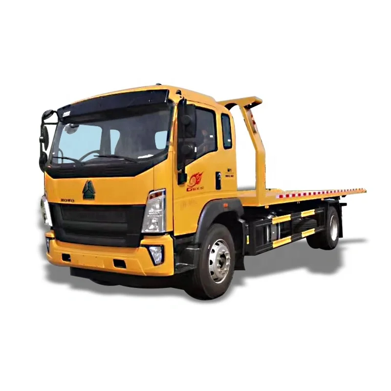 HOWO New or Used 10 Tons Flatbed Car Road Street Wrecker Tow Truck Recovery Truck Tow Truck Wrecker for Sale