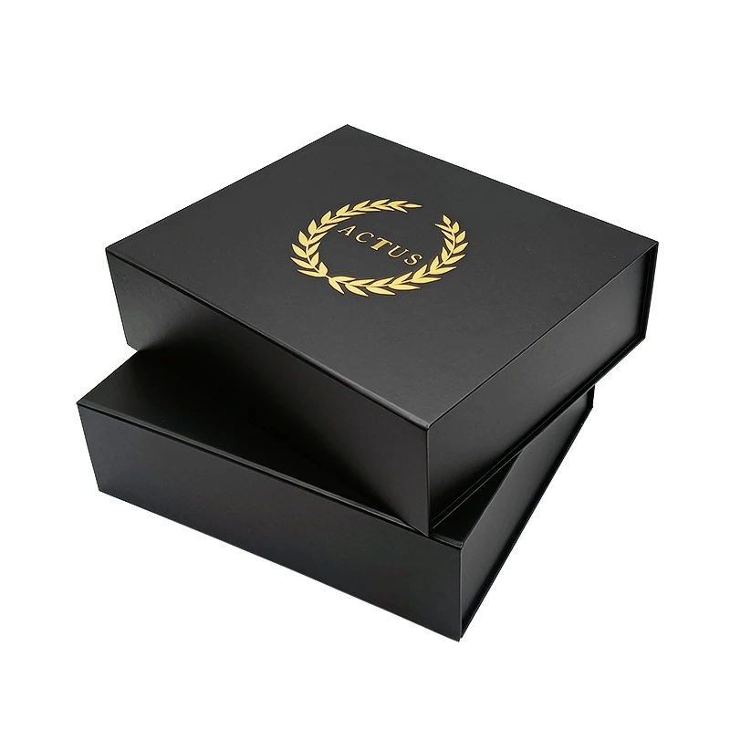 Custom printing logo rigid cardboard luxury flap open magnetic clothing folding packaging gift box paper boxes