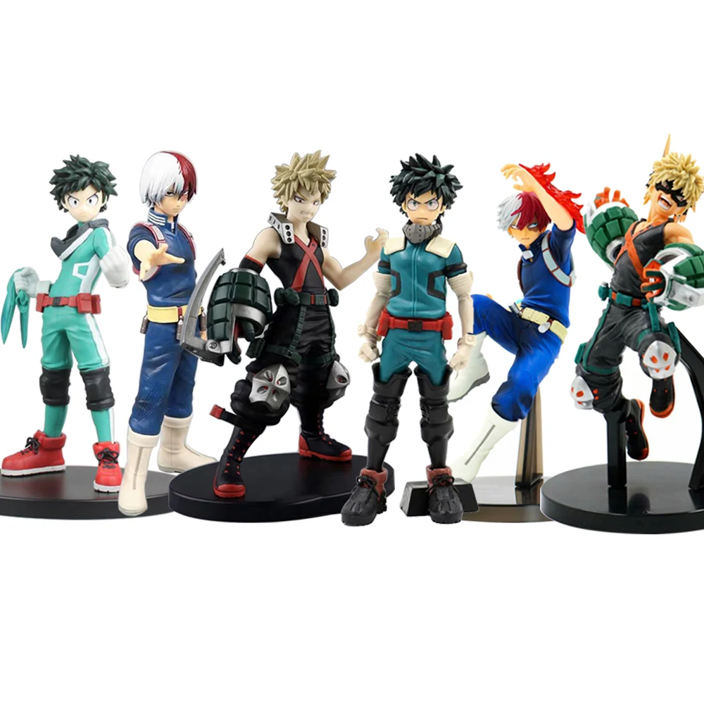 Collectible toys 6 styles my hero academia anime model Midoriya Izuku Todoroki Shoto cake decoration action figures