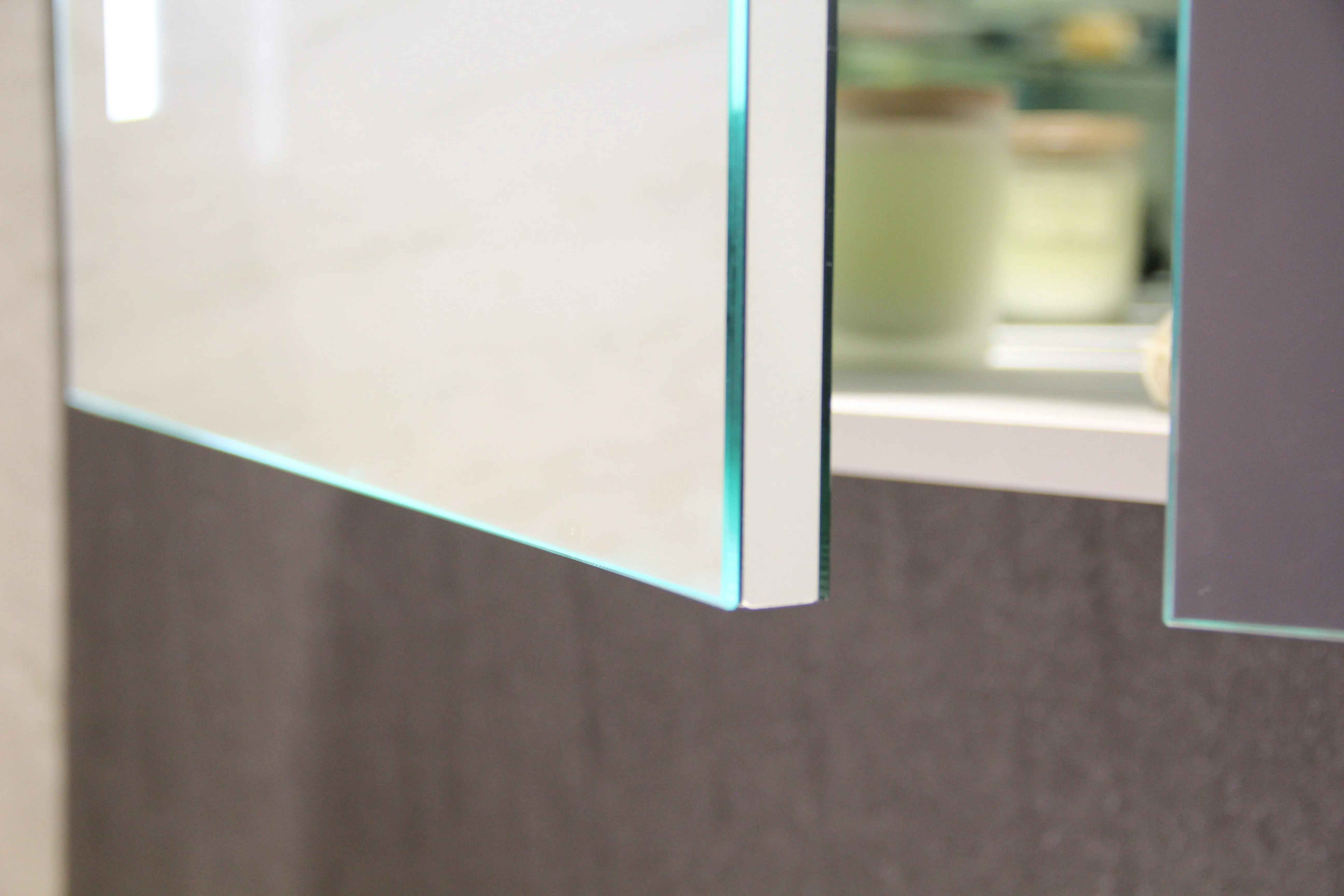 Bathroom Dim Mirror Cabinet Manufacturer Touch Sensor LED Lighted Wall Cabinet Makeup Medicine Cabinet With Double Side Mirror