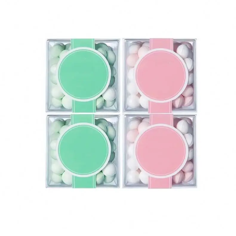 Wholesale Clear Plastic Mini Sweets Boxes Container For Food Cup Acrylic Candy Gifts Snack Cake acrylic Cube box with lid