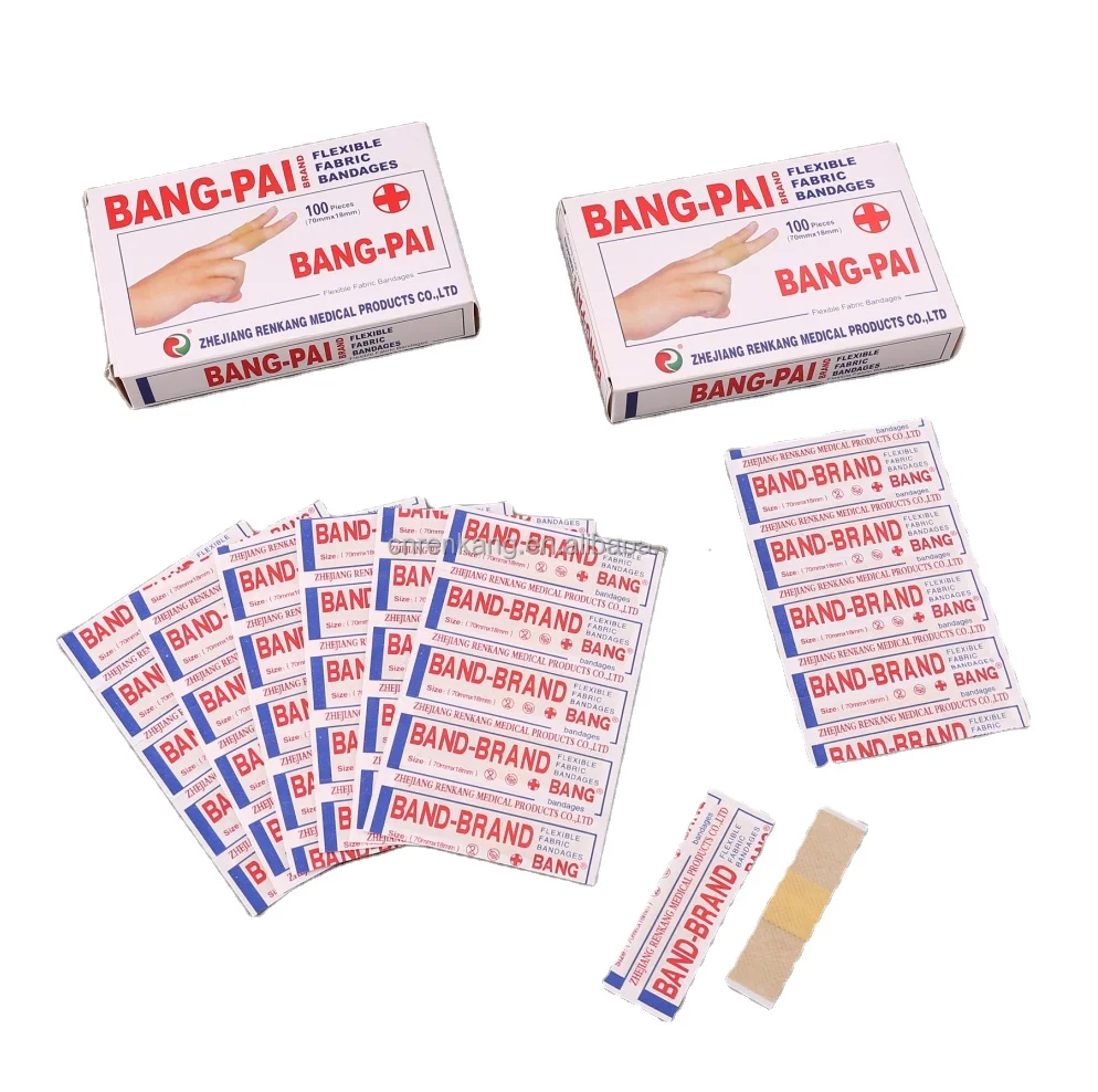 Economical Bandage Flat box Adhesive bandage Nonwoven band-aid Customized First Aid Bandaid