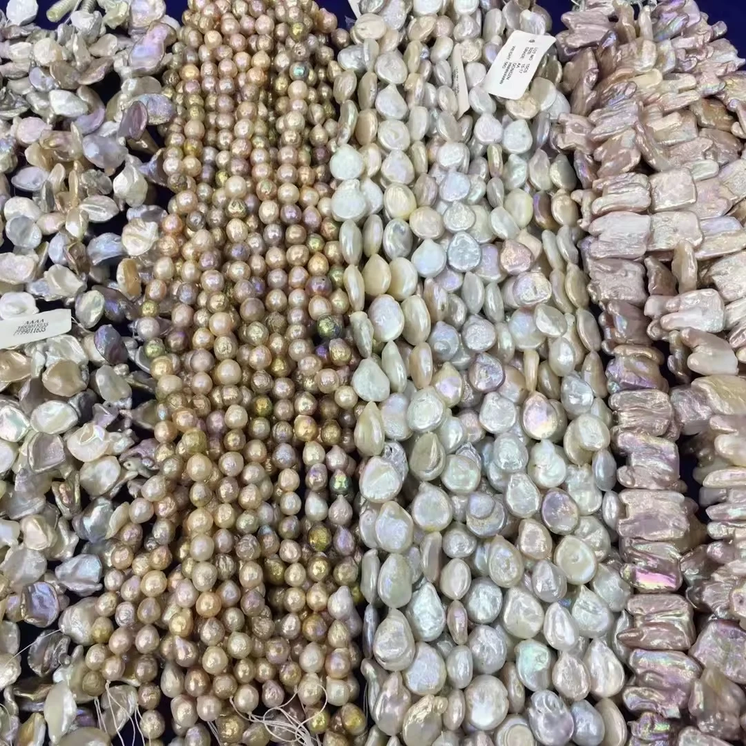 Baroque Pearl Different Irregular Shape Biwa Stick Rectangle Heart Shape Freshwater Pearl Loose Strand For Jewelry Making