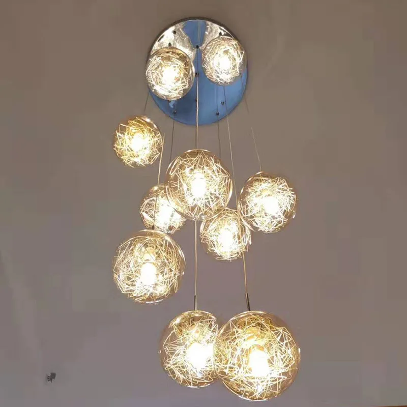Ring Chandelier for Living Room Pendant Light 18w Led Copper Luminous Acrylic Lamp Decorative Lighting Style Packing Modern Flux