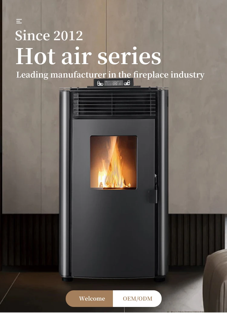 CE approved wood pellet burning stove for cooking and heating