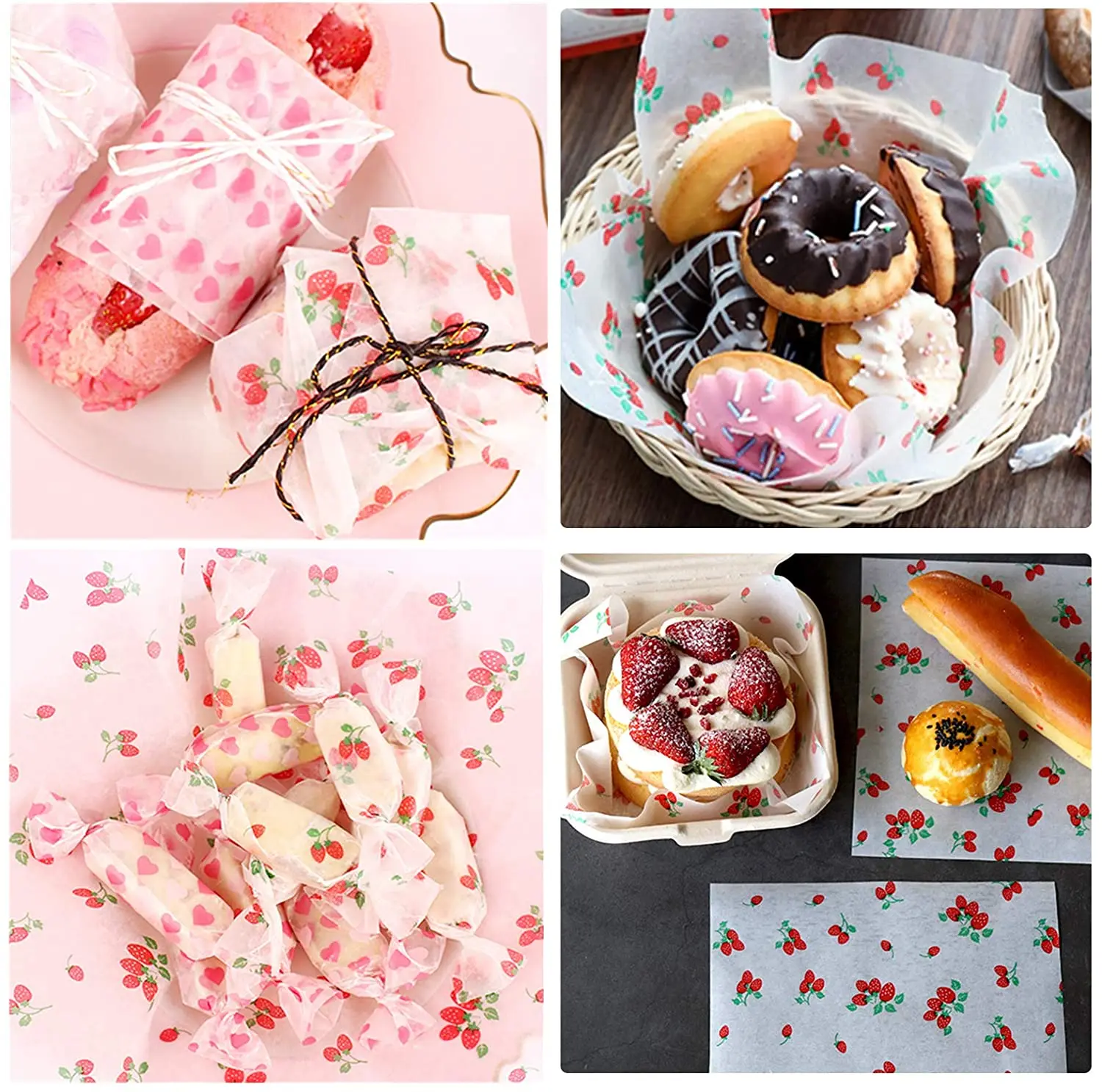 Wax Paper Food Picnic Paper 50pcs Waterproof Dry Hamburger  Liners Wrapping Tissue for Plastic