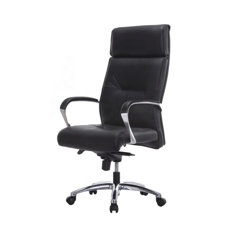 
Mid back PU leather tilting mechanism executive office chair with padded arms 