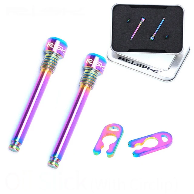 2PCS RISK Titanium M4x26mm Caliper Bolts Ultralight Bicycle Oil Disc Brake Pads Thread Pins for SHIMANO XT Hydraulic Disc Brake