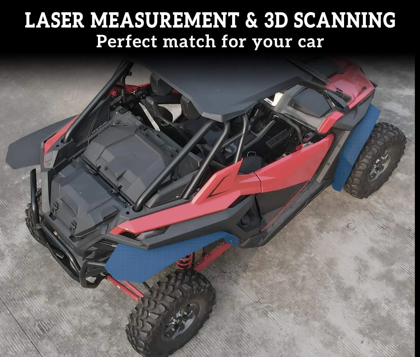 Extended Mud Flaps for RZR Pro, Front & Rear Splash Proof Fender Flares Guards for Polaris RZR PRO XP 2020-2021 Accessories