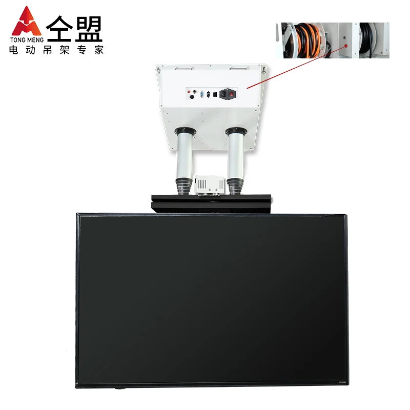 Customized Ceiling Mount Rotating TV Lift Motorized Lift TV Lift Telescoping TV hanger with remote control