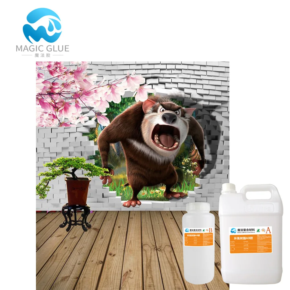 Japan design clear 3d epoxy floor Design