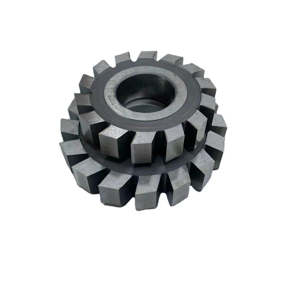 Tungsten Steel Three Sided Milling Cutter with Straight Teeth and Disk Top