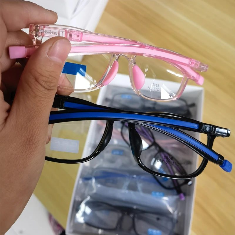 Stock clearance TR90 magnet teenager kids optical glasses frame clip magnet eyewear glasses frame for children
