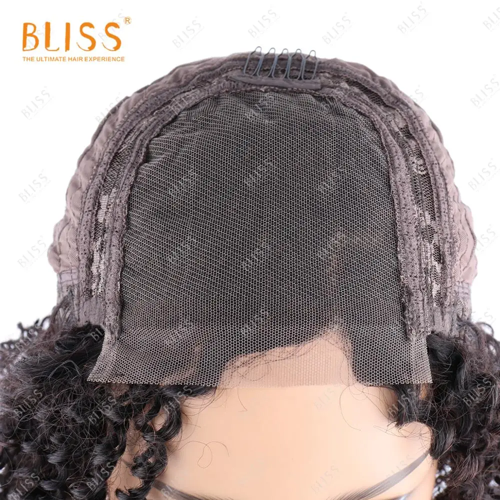 Bliss 4x4 Short Brazilian Lace Front Kinky Deep Curl Bob Wigs Brazilian Kinky Curly Human Hair Lace Closure Wigs For Black Women